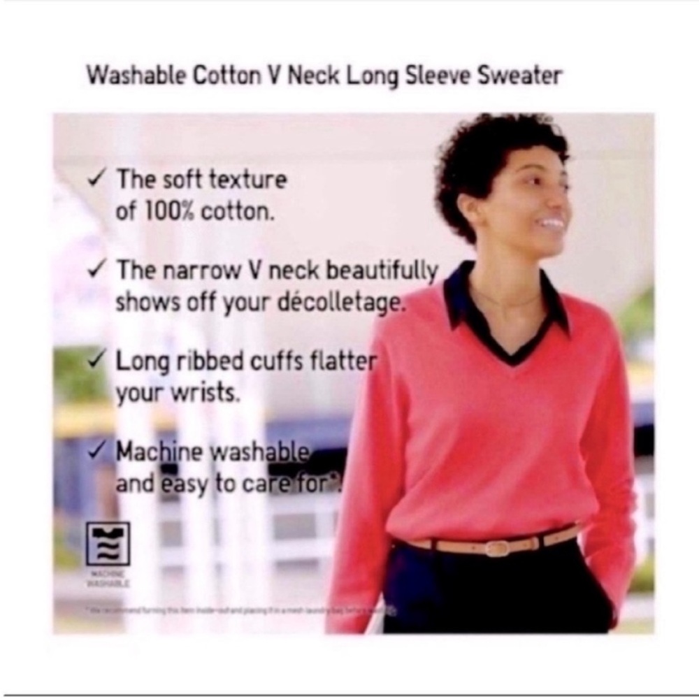 EUC Uniqlo Machine Washable Cotton Sweater